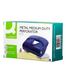 Taladrador q-connect kf14218 azul abertura 2 mm capacidad 20 hojas