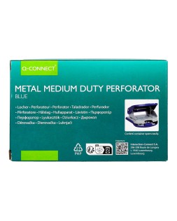 Taladrador q-connect kf14218 azul abertura 2 mm capacidad 20 hojas