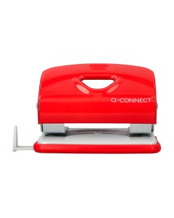 Taladrador q-connect kf14219 rojo abertura 2 mm capacidad 20 hojas