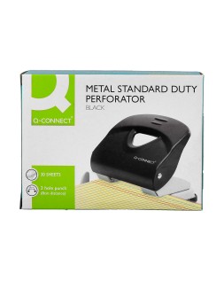 Taladrador q-connect kf14220 negro abertura 2,7 mm capacidad 30 hojas