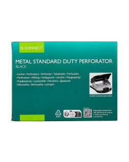 Taladrador q-connect kf14220 negro abertura 2,7 mm capacidad 30 hojas