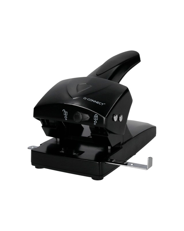 Taladrador q-connect kf01237 negro abertura 6,5 mm capacidad 65 hojas