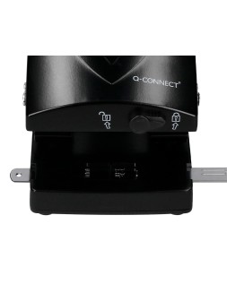 Taladrador q-connect kf01237 negro abertura 6,5 mm capacidad 65 hojas