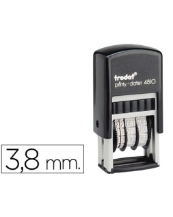 Fechador trodat printy entintaje automatico 3,8 mm color negro