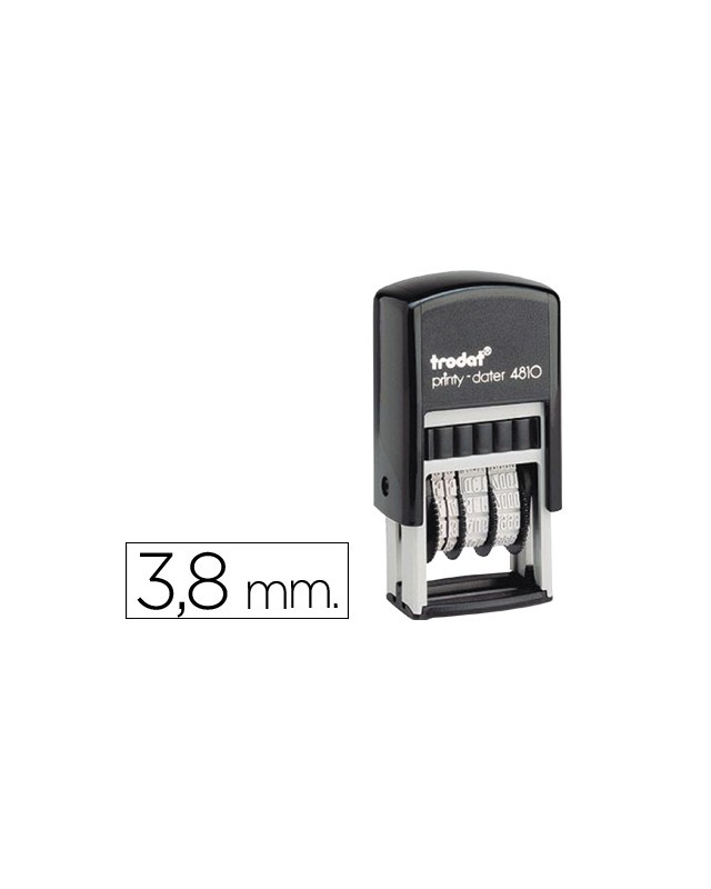 Fechador trodat printy entintaje automatico 3,8 mm color negro