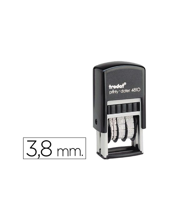 Fechador trodat printy entintaje automatico 3,8 mm color negro