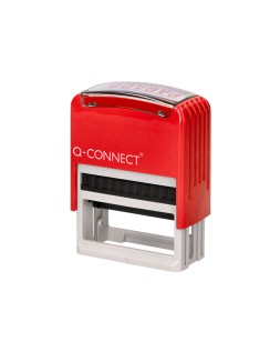 Sello entintado automatico q-connect pagado almohadilla 14x38 mm color rojo