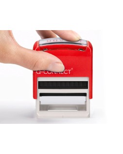 Sello entintado automatico q-connect pagado almohadilla 14x38 mm color rojo