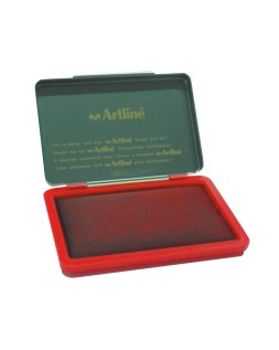 Tampon artline ehp-3 rojo base de plastico 67x106 mm