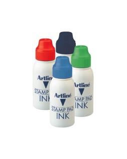 Tinta tampon artline azul bote 50 cc
