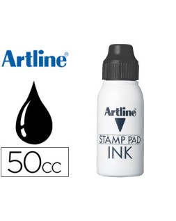 Tinta tampon artline negra bote 50 cc