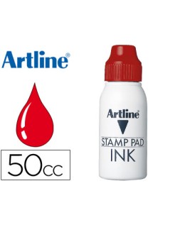 Tinta tampon artline roja bote 50 cc