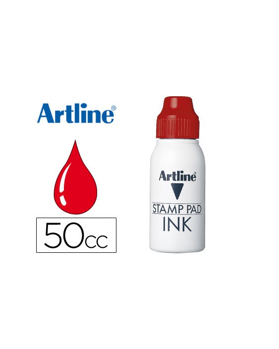 Tinta tampon artline roja bote 50 cc