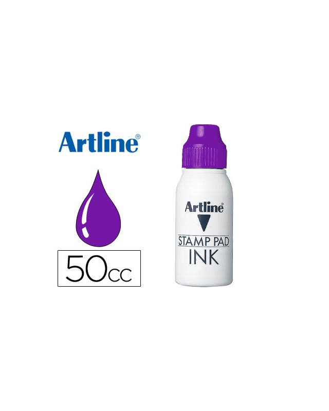 Tinta tampon artline violeta bote 50 cc