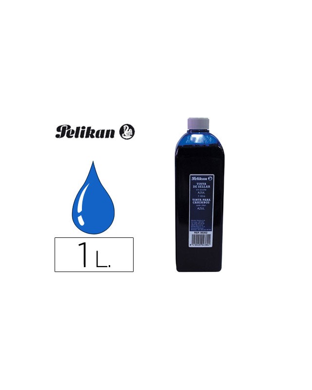 Tinta tampon pelikan azul bote 1 litro