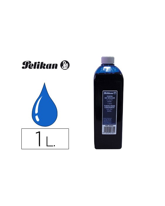 Tinta tampon pelikan azul bote 1 litro