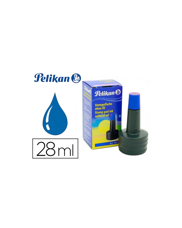 Tinta tampon pelikan azul bote 28 ml