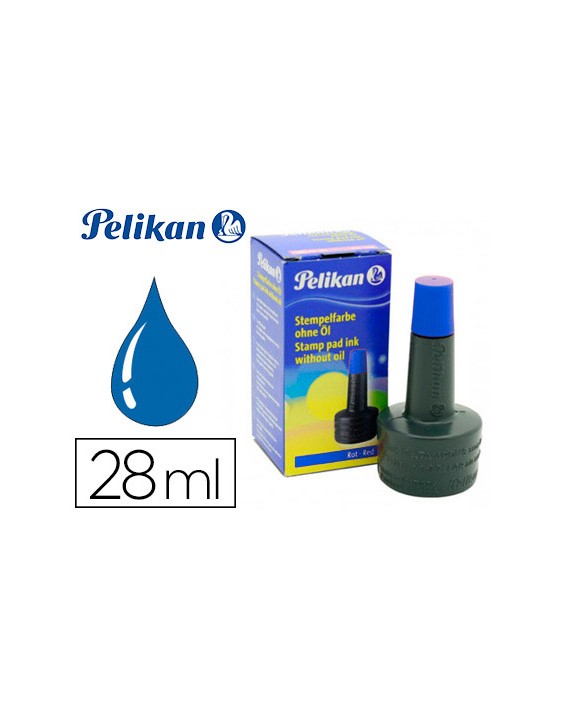 Tinta tampon pelikan azul bote 28 ml