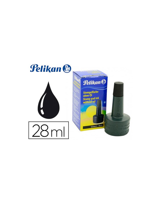 Tinta tampon pelikan negro bote 28 ml
