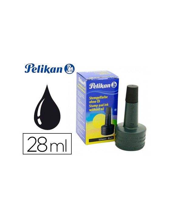Tinta tampon pelikan negro bote 28 ml