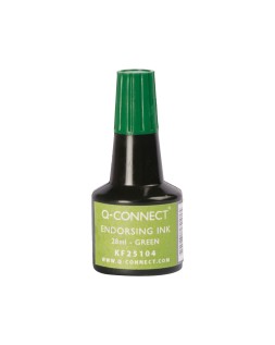 Tinta tampon q-connect verde bote 28 ml