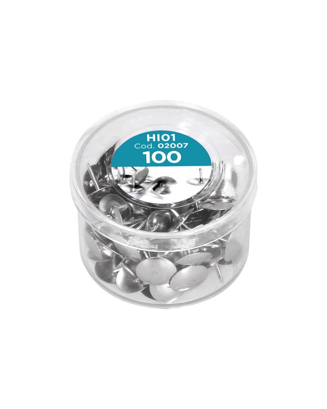 Chincheta liderpapel niquelada caja de 100 unidades