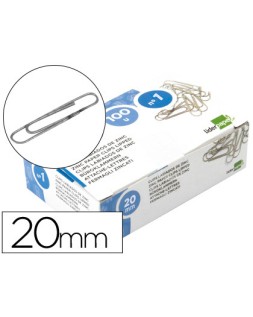 Clips liderpapel nº1 labiados 20 mm caja de 100 unidades