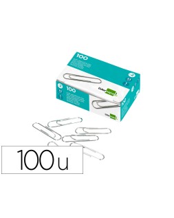 Clips liderpapel nº2 labiados 33 mm caja de 100 unidades
