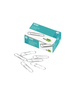 Clips liderpapel nº2 labiados 33 mm caja de 100 unidades