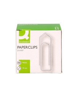 Clips niquelados q-connect nº4 50 mm caja de 100 unidades