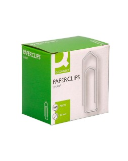 Clips niquelados q-connect nº4 50 mm caja de 100 unidades