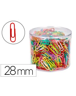Clips colores liderpapel bote 1000 unidades colores surtidos