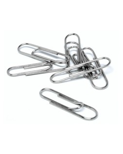 Clips niquelados q-connect nº1 20 mm caja de 100 unidades