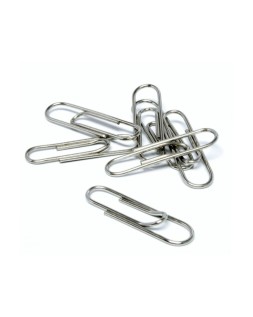 Clips niquelados q-connect nº3 43 mm caja de 100 unidades