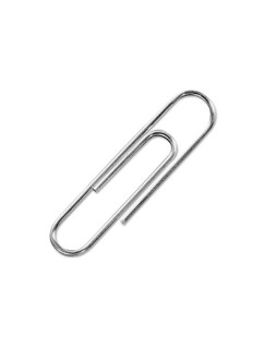 Clips niquelados q-connect nº3 43 mm caja de 100 unidades