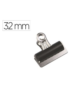 Pinza metalica q-connect pala fija 32 mm caja de 10 unidades