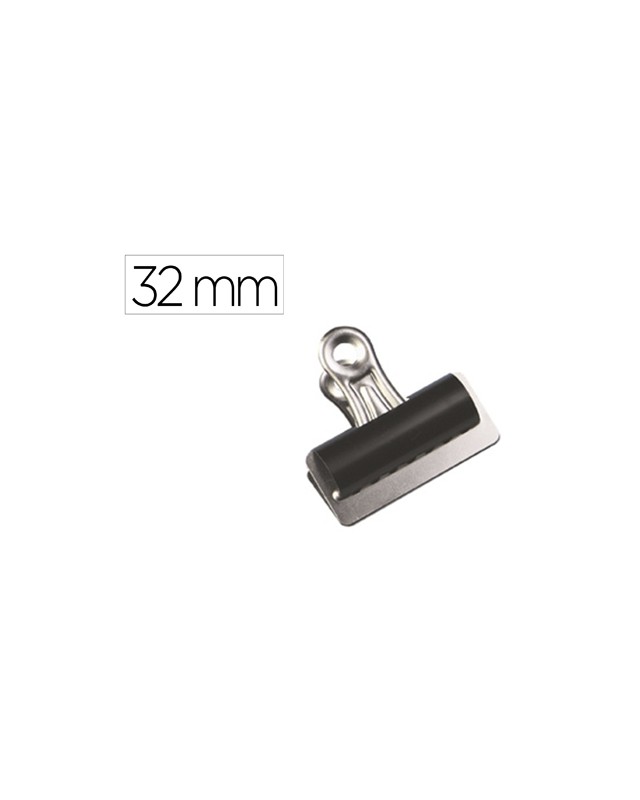 Pinza metalica q-connect pala fija 32 mm caja de 10 unidades