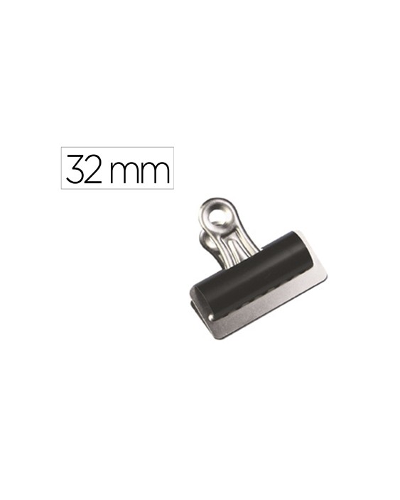 Pinza metalica q-connect pala fija 32 mm caja de 10 unidades