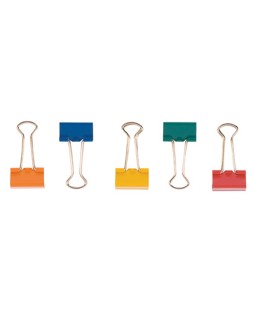 Pinza metalica q-connect reversible n.1 19 mm caja de 10 unidades colores surtidos