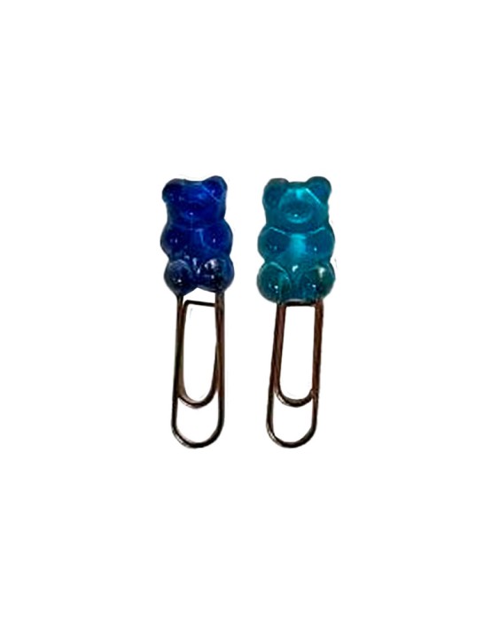 Clips imaginovo 32 mm osito gominola en blister de 3 unidades amarillo naranja y rojo