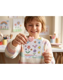 Pinza de plastico imaginovo corazones 45x40x30mm en blister de 6 unidades