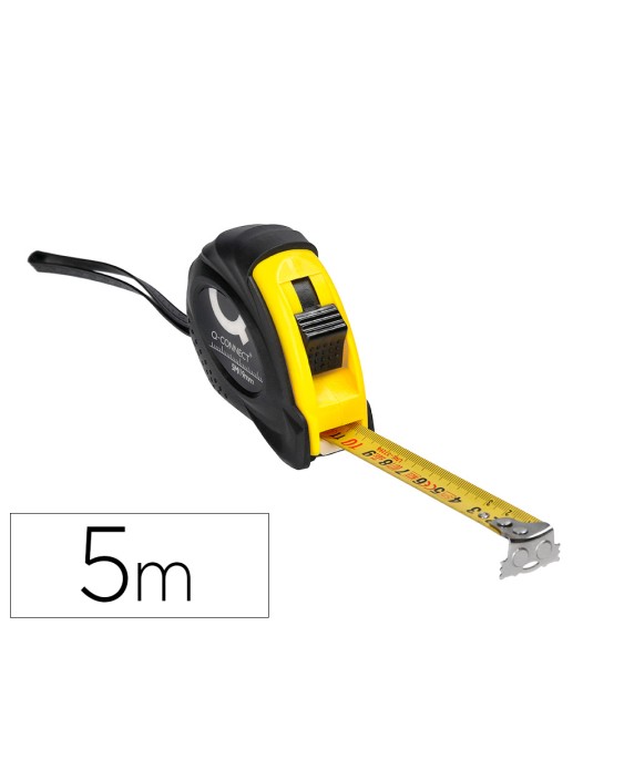 Flexometro q-connect con freno material antichoque 19 mm de ancho longitud 5 m