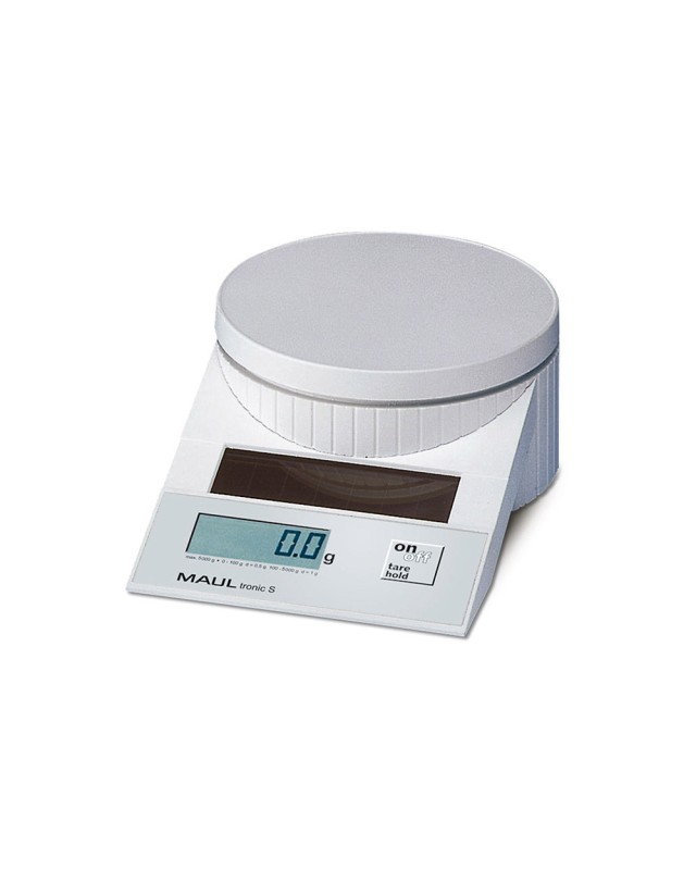 Bascula de precision maul tronic solar 5000 g apagado automatico color blanco 196x130x65 mm