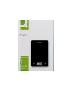 Bascula precision q-connect digital con pantalla lcd precision 1 g capacidad de 5 g a 5 kg 200x135x16 mm