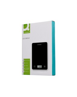 Bascula precision q-connect digital con pantalla lcd precision 1 g capacidad de 5 g a 5 kg 200x135x16 mm
