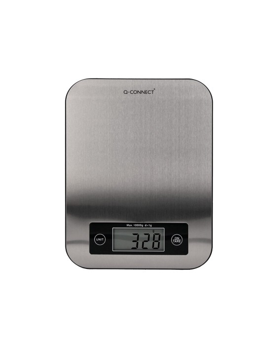 Bascula precision q-connect digital con pantalla lcd precision 1 g capacidad de 5 g a 10 kg 215x165x16 mm