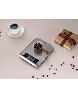 Bascula precision q-connect digital con pantalla lcd precision 1 g capacidad de 5 g a 10 kg 215x165x16 mm