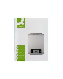 Bascula precision q-connect digital con pantalla lcd precision 1 g capacidad de 5 g a 10 kg 215x165x16 mm