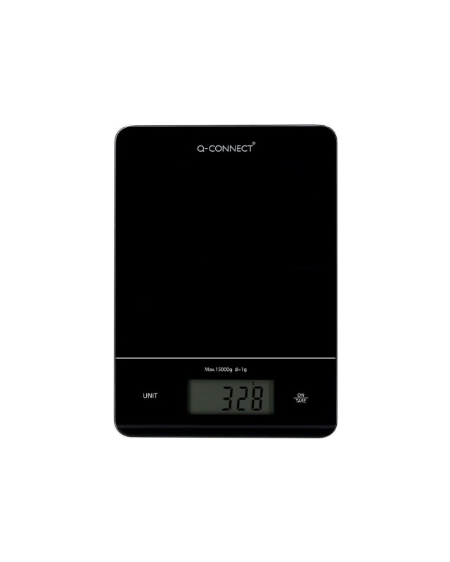 Bascula precision q-connect digital con pantalla lcd precision 1 g capacidad de 5 g a 15 kg 240x170x17,5 mm