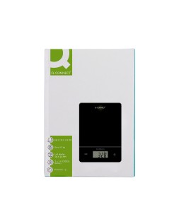 Bascula precision q-connect digital con pantalla lcd precision 1 g capacidad de 5 g a 15 kg 240x170x17,5 mm